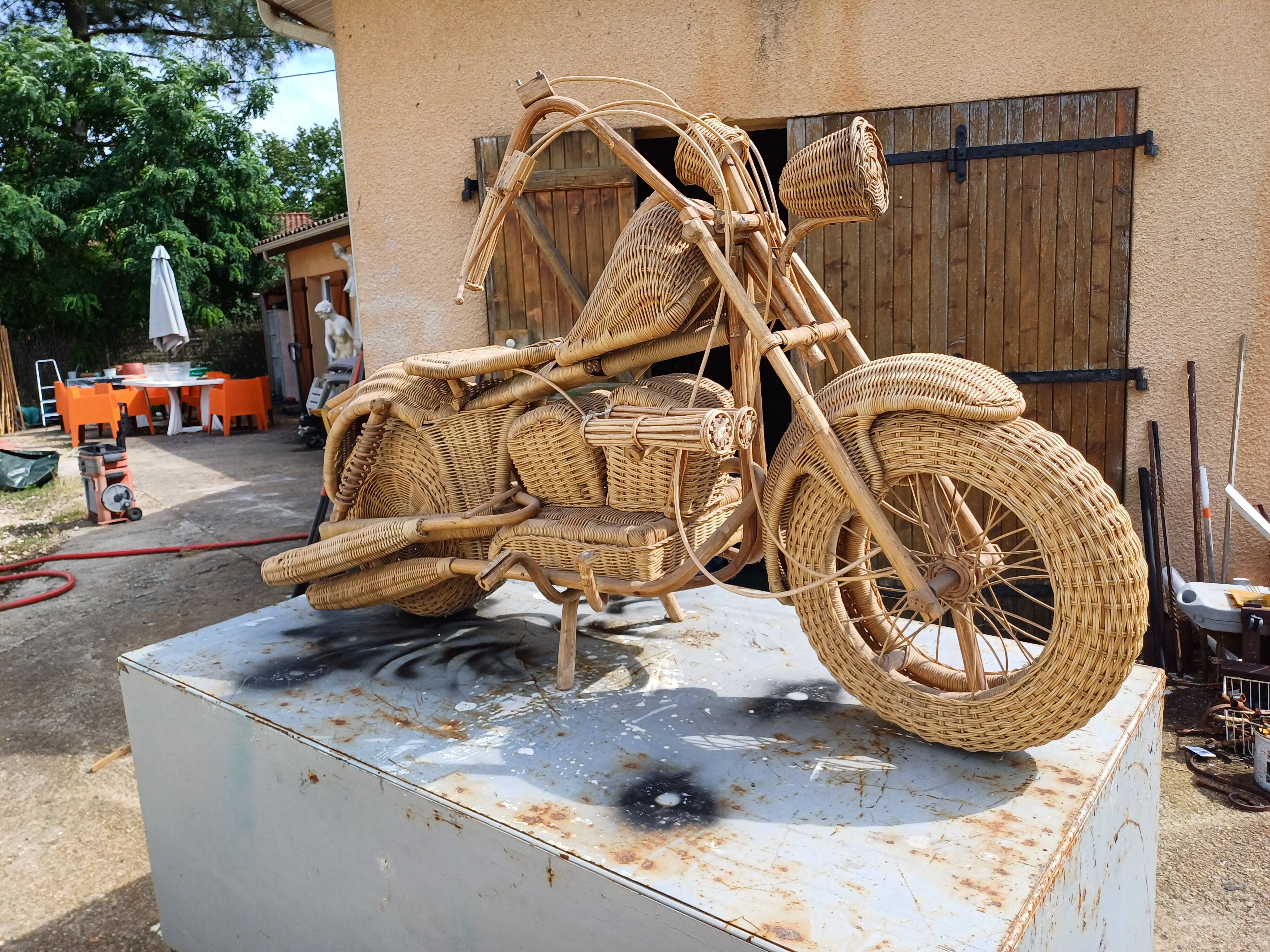 Harley Davidson Wicker Motorcycle by Tom Dixon