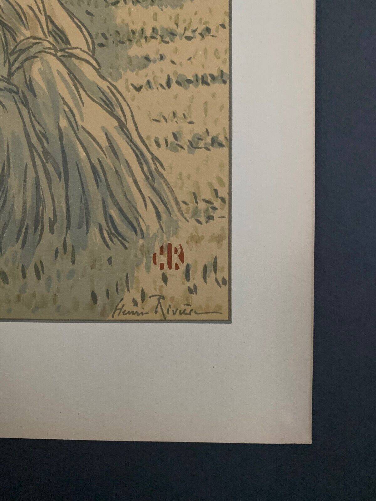 Lithograph by Henri Rivière The Rising Storm - The Féérie des Heures