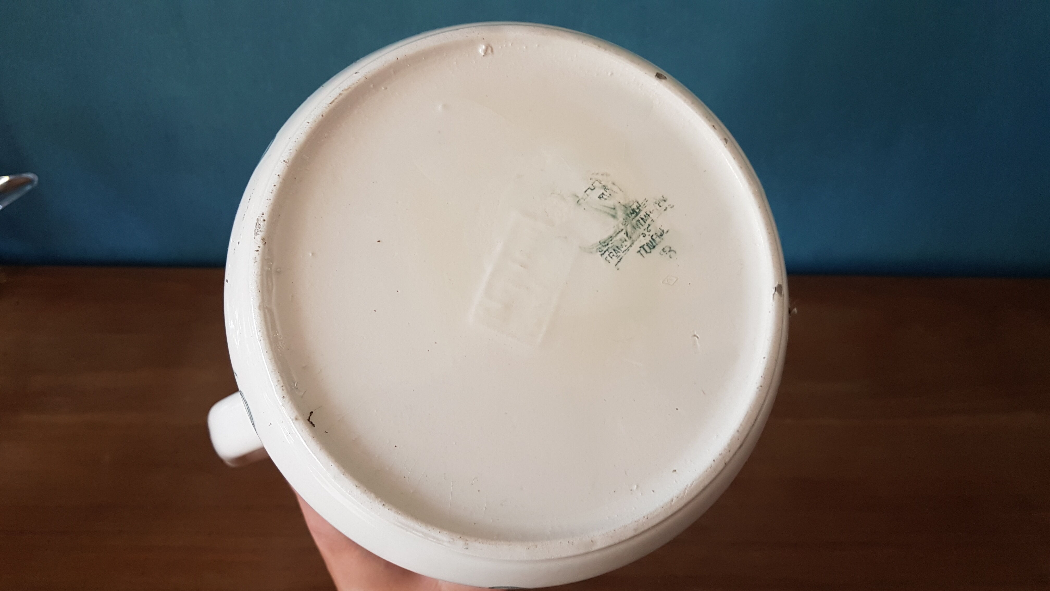 Gien earthenware pitcher