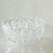 Decorative crystal snowflake bowl, early 20th century.
