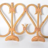 Portemanteau double en rotin