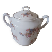 Antique porcelain sugar bowl, late 19th century.