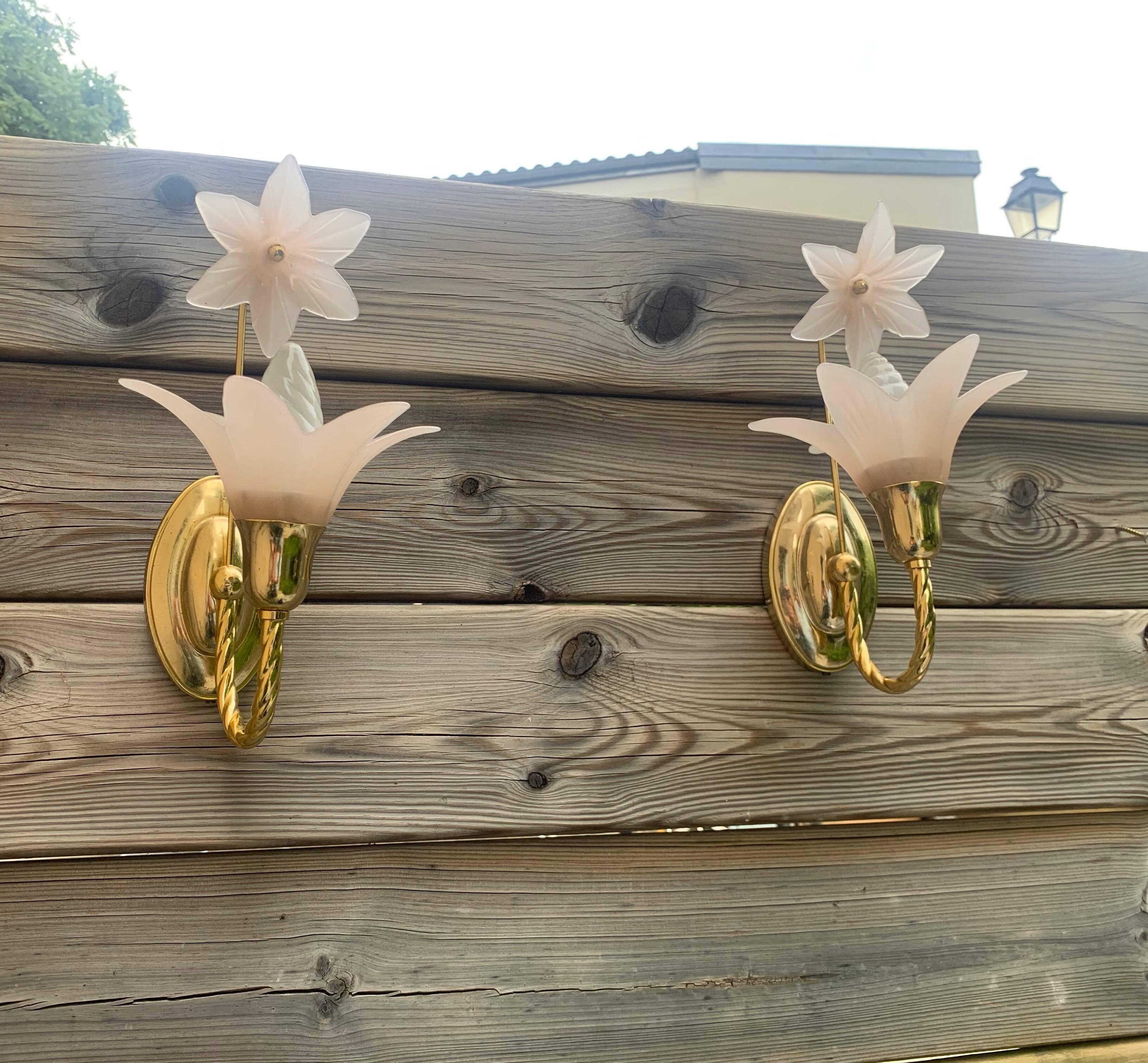 Set of 2 Banci Firenze Italy swan neck wall lights