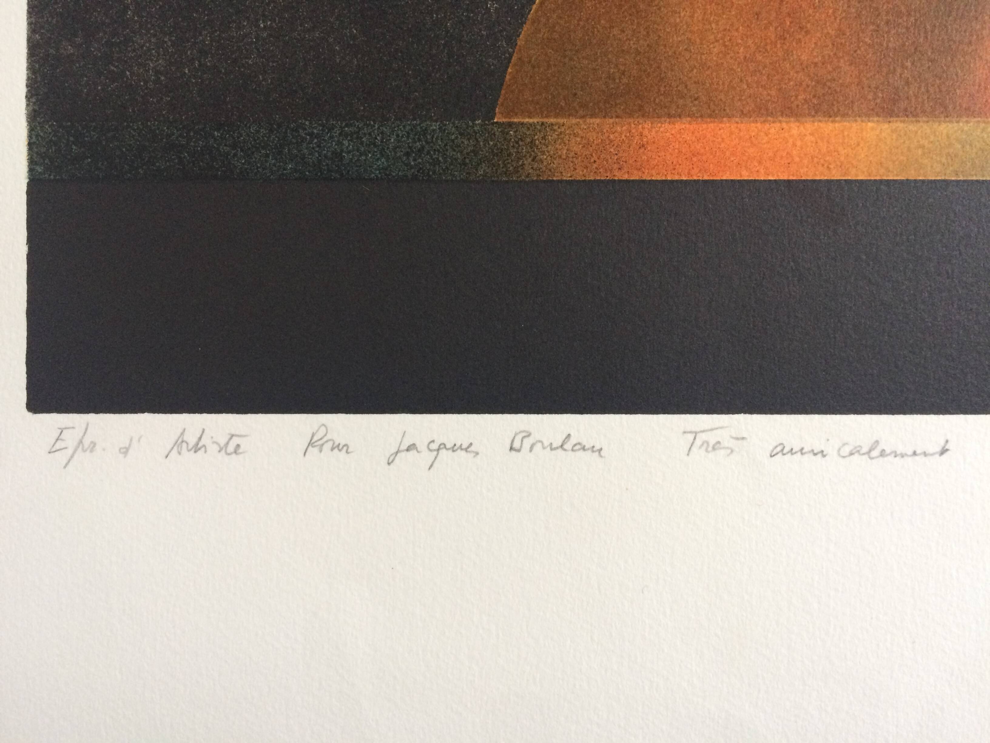 Pierre garcia-fons, untitled. original lithograph signed in pencil