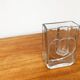 Postmodern glass block vase by Rosenthal, 1980s.