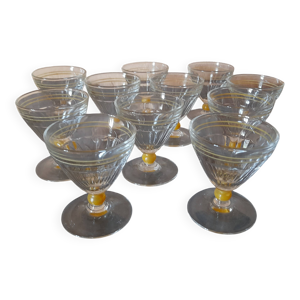 verres à vin Art Déco