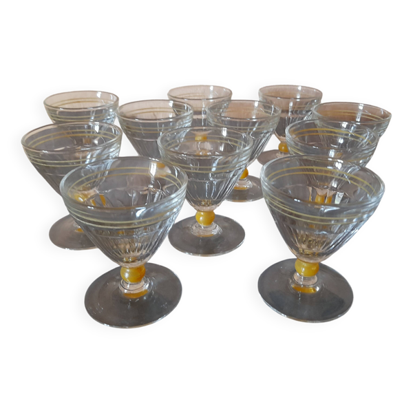 Verres à vin Art Déco