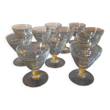 Verres à vin Art Déco