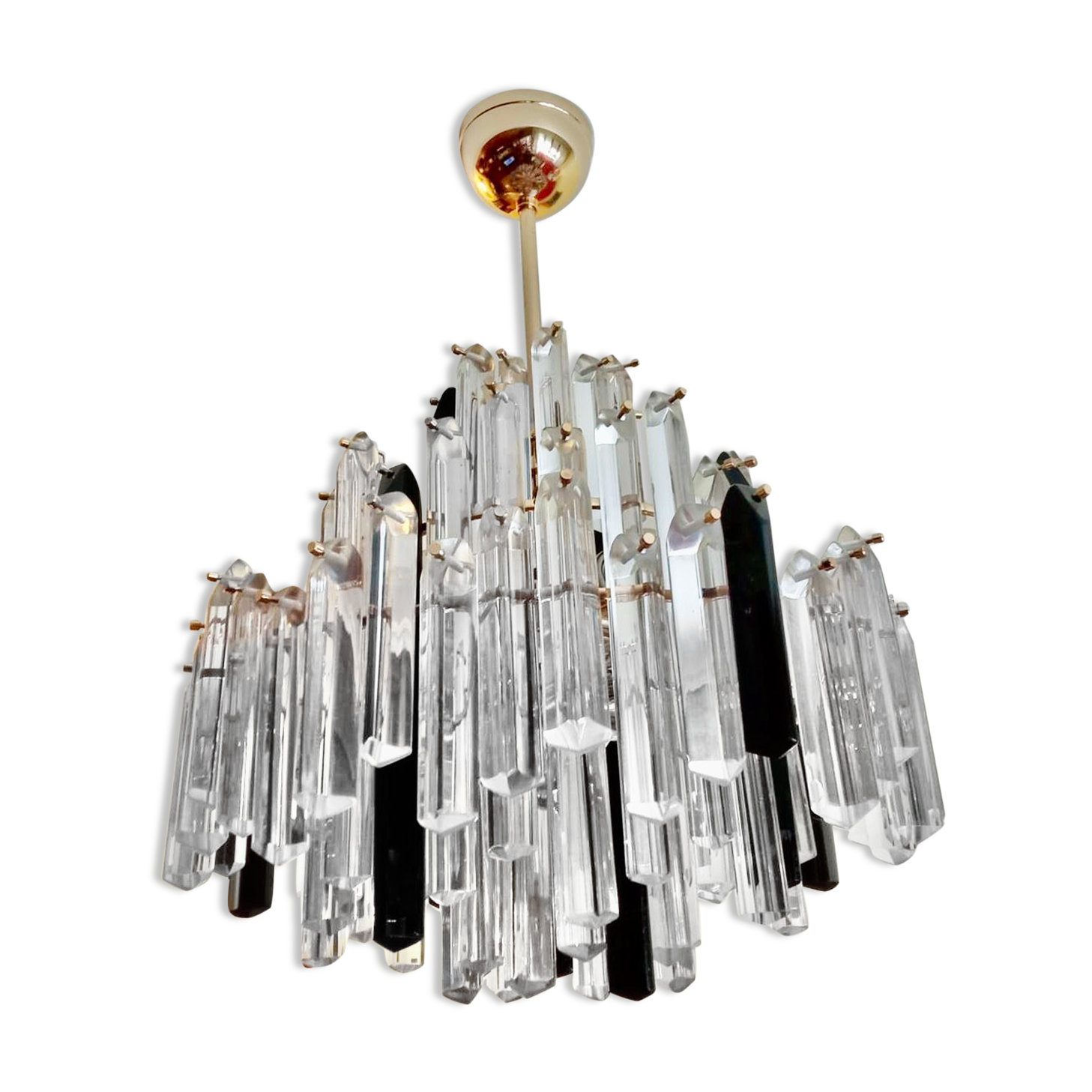 Venini two-tone glass chandelier