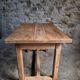 Vintage pine kitchen table or desk with two drawers – 1950s