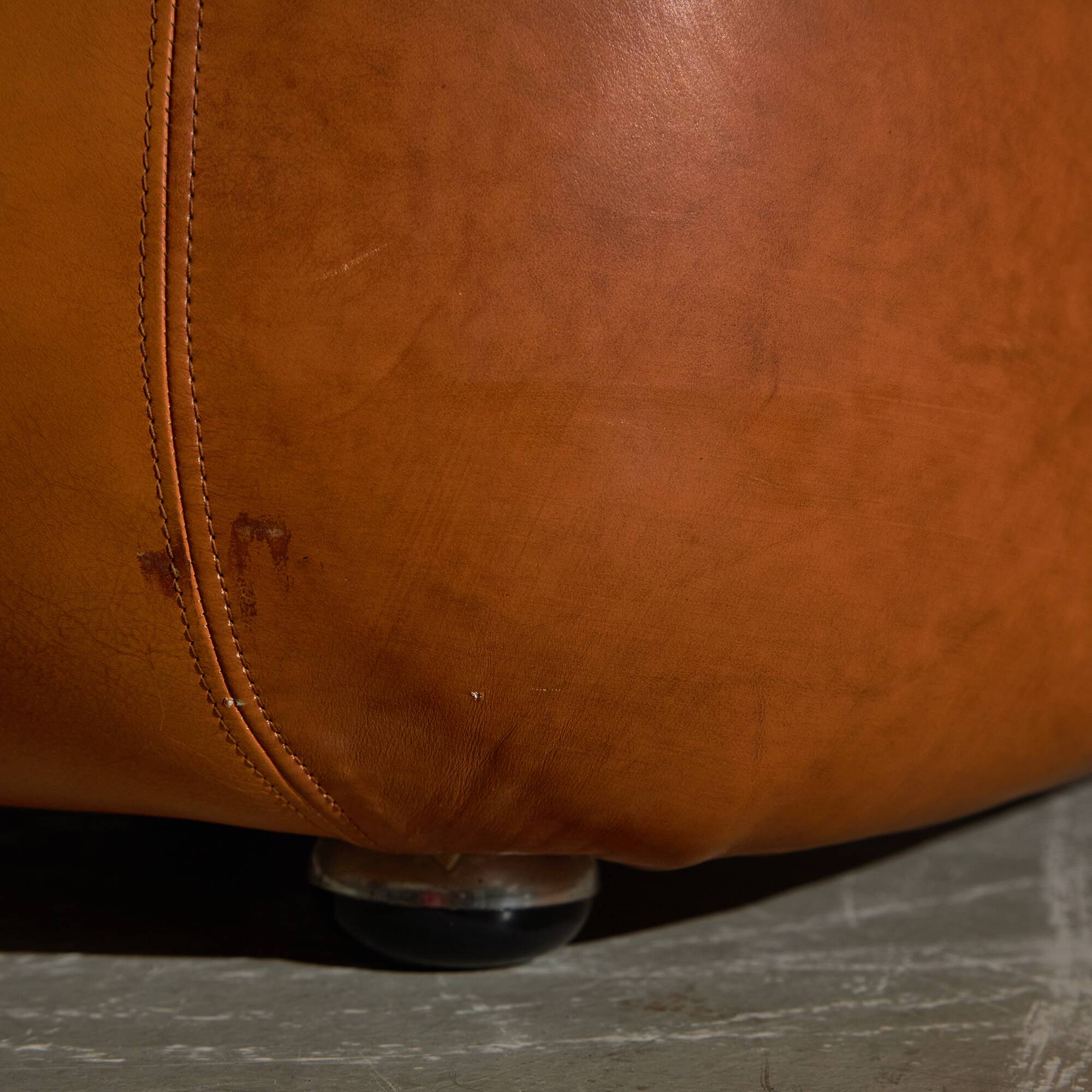 Light Warm Brown Leather Sofa Set