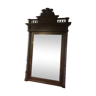 Henri II style beveled mirror in walnut
