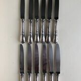 Set of twelve Christofle silver metal knives