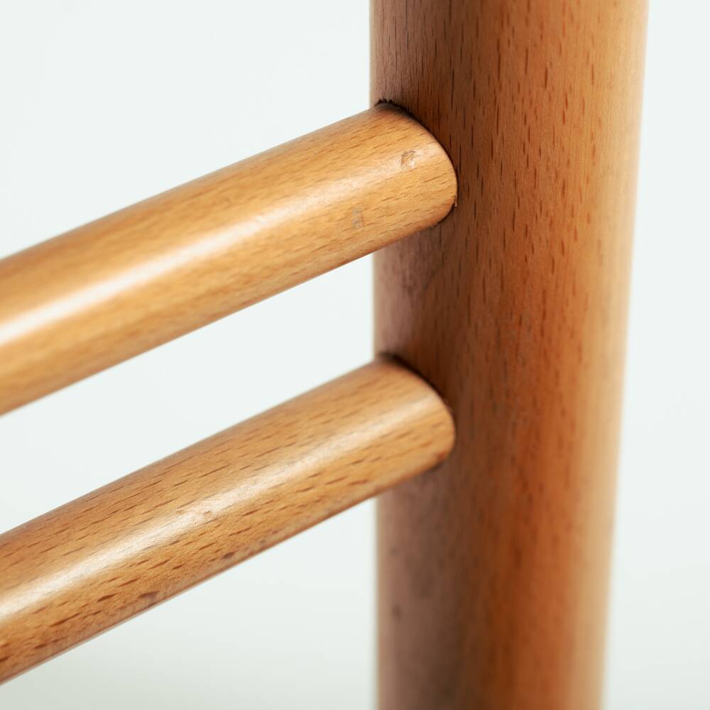 Ibisco hideleather beech stick chairs, Italy 1970, set of 2