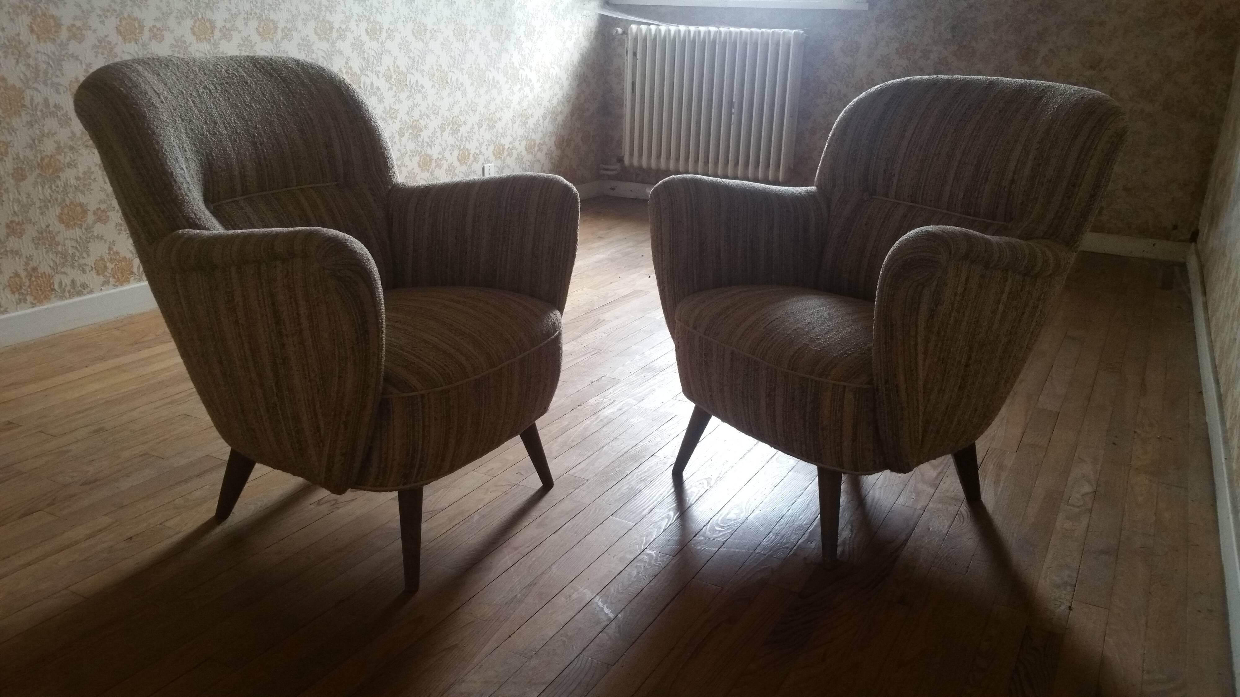 50's organic armchair