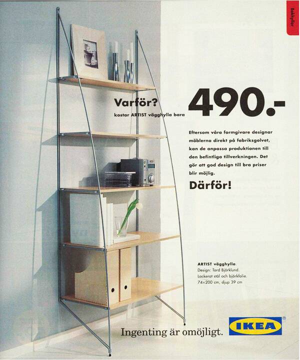 Vintage IKEA "Artist" shelf, 1999