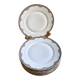6 fine porcelain dinner plates by F. Legrand, 1920