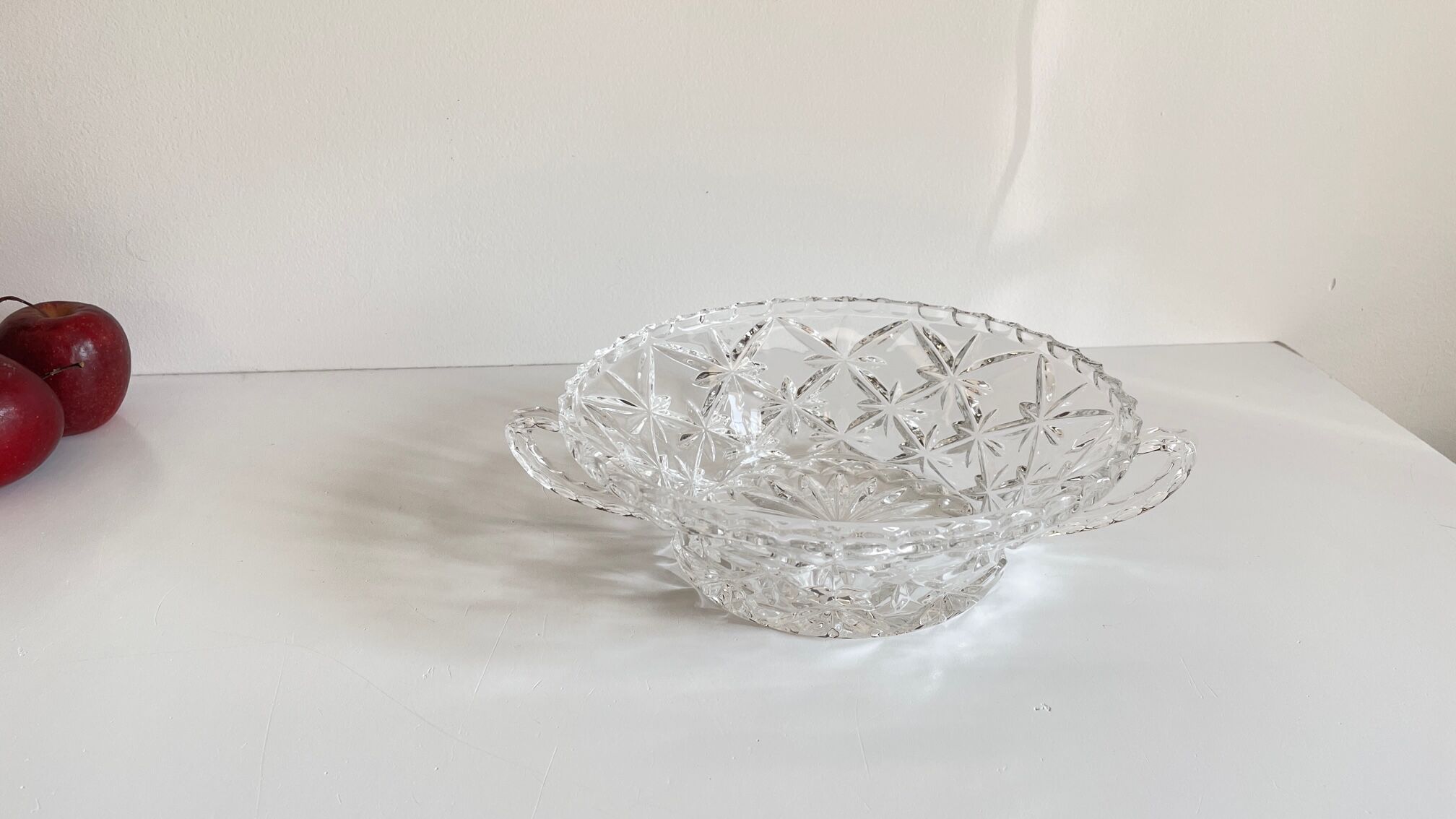 Saladier cristal ciselé vintage
