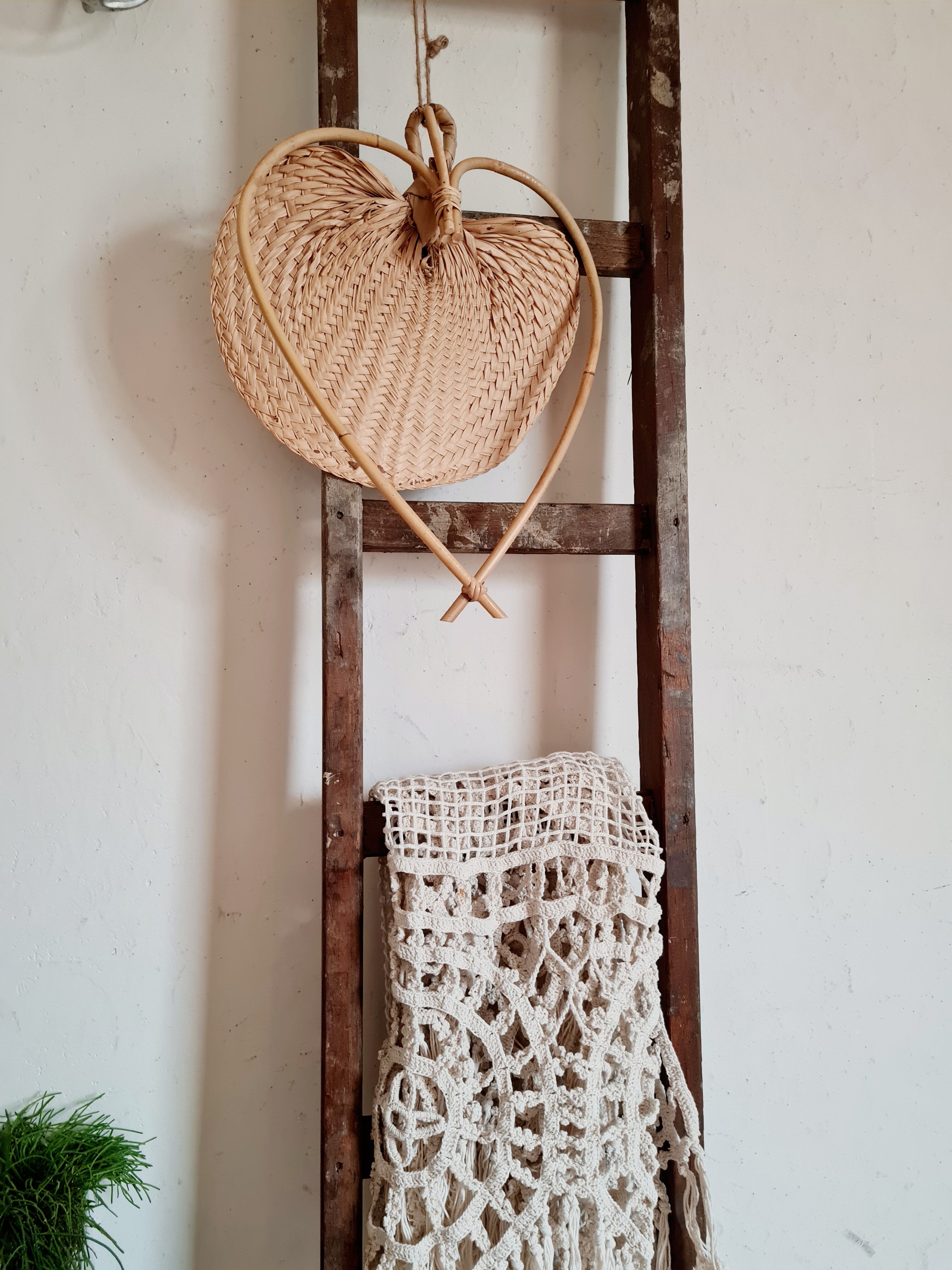 Old wooden scale right and painting presence