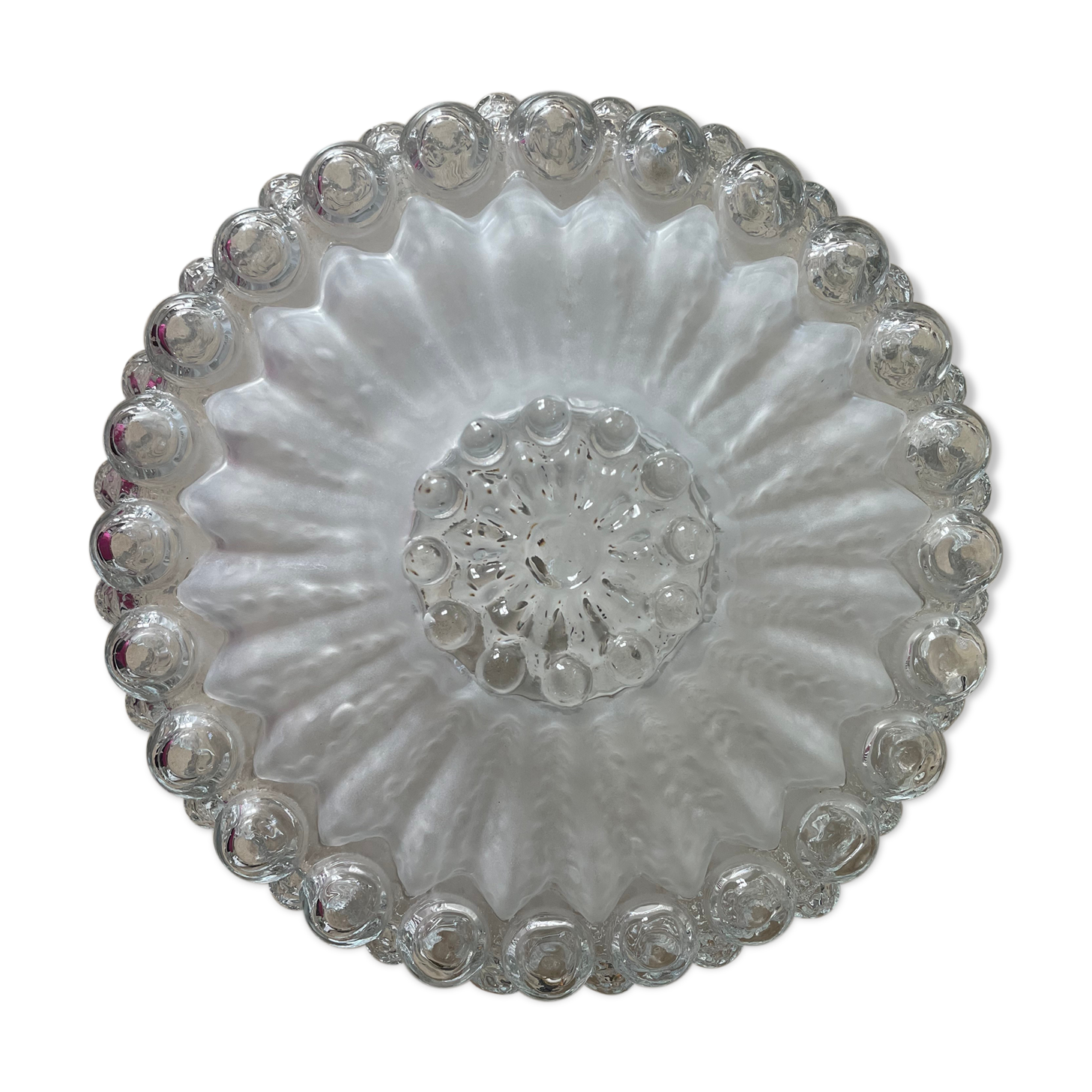 Ceiling lamp applied in molded glass 25cm