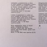 White Blown Glass Pendant Mod. Zenda by Luciano Vistosi, Italy