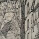 Original drawing of Rouen Cathedral in pencil by Auguste Drouot