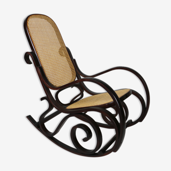 Rocking chair vintage marron