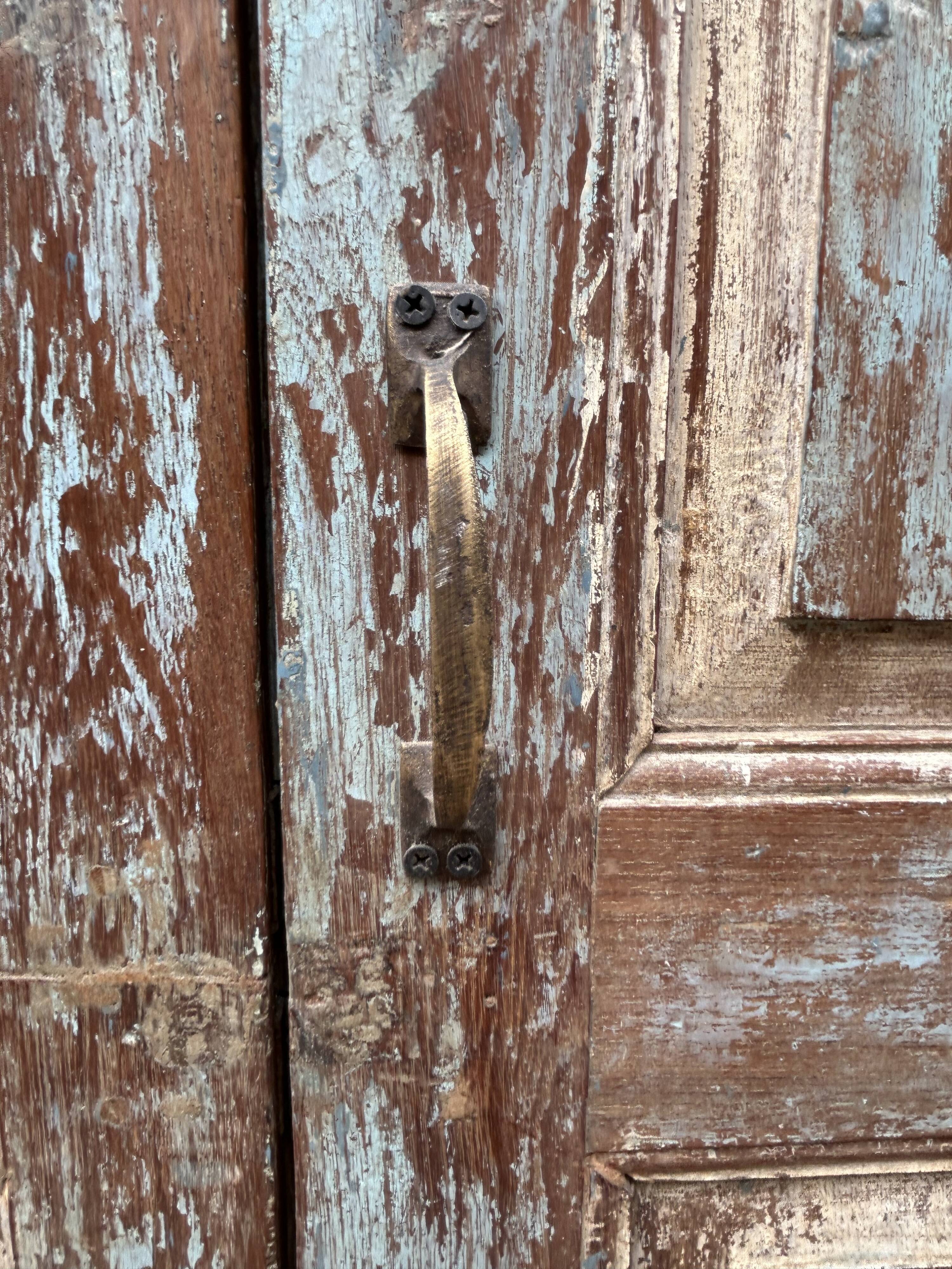 Rajasthani wardrobe in Burmese teak with original patina.