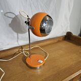 1970 Eyeball orange and chrome desk lamp