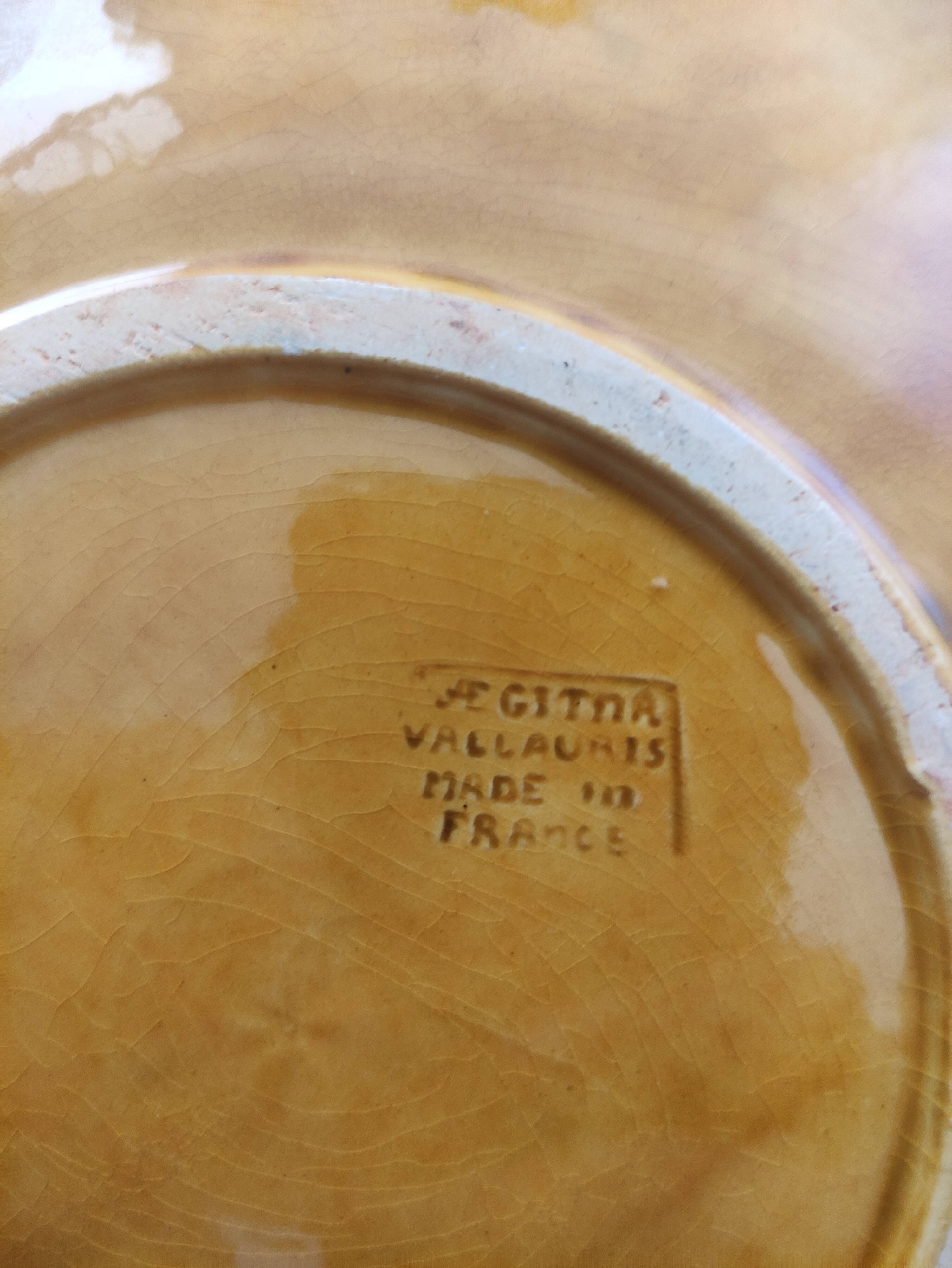Vintage vallauris ceramic fish service