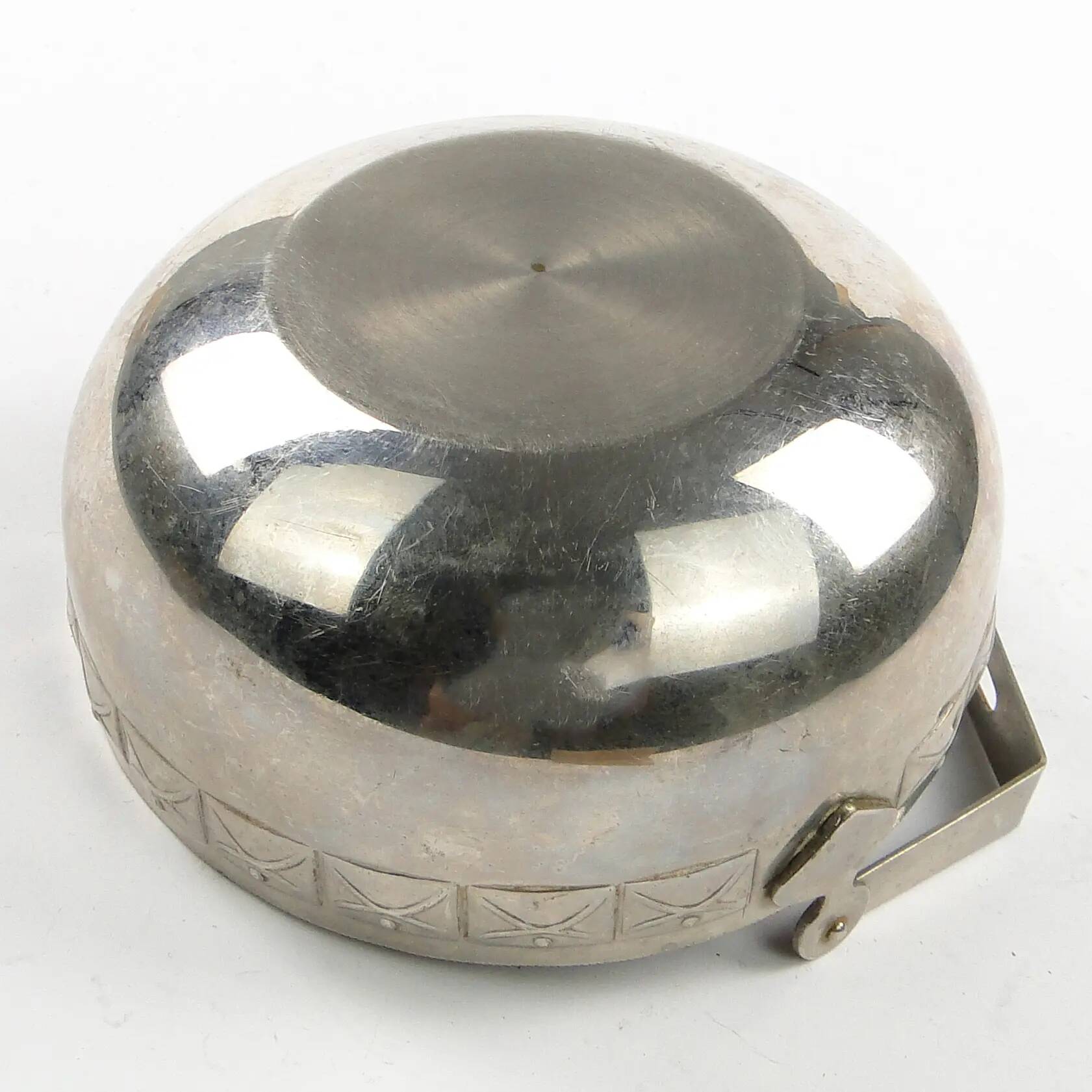 Art Nouveau sugar bowl, silver-plated brass, Sweden, early 20th century