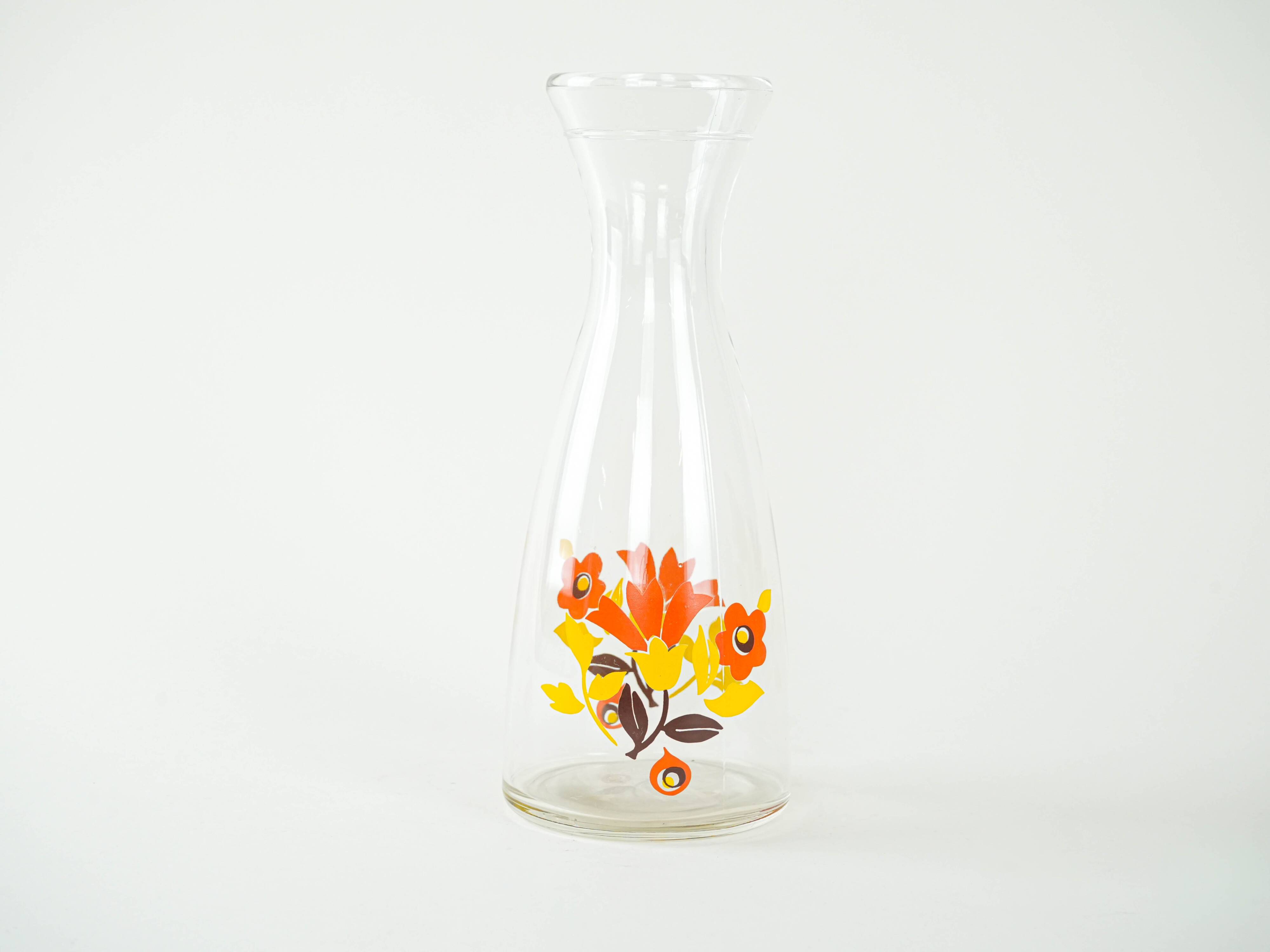 Glass carafe, Italian design, 1970s, production: Italy