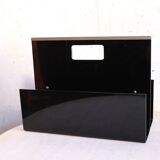 Porte revues 70's plexi noir Roche bobois