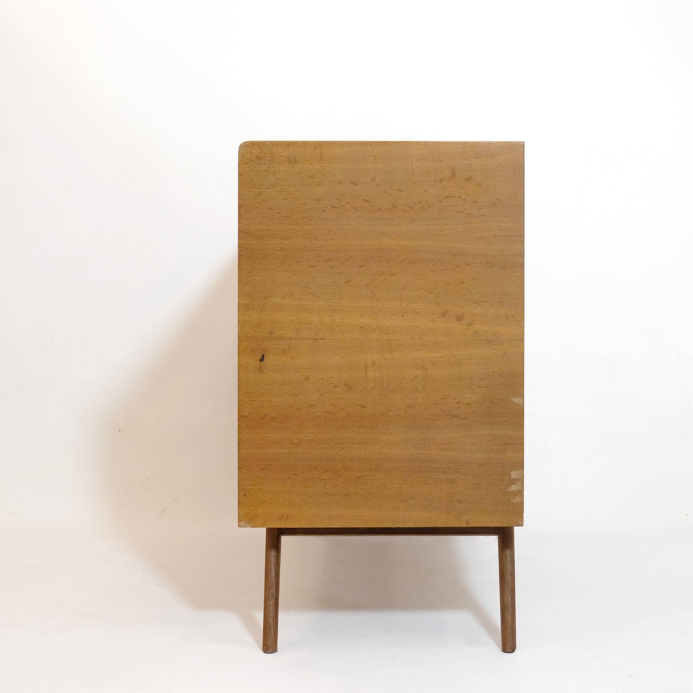 Wooden and rattan chest of drawers from the 60s.