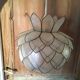 Suspension mother-of-Pearl capiz and brass to plant form