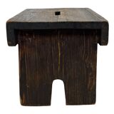 Antique stool footstool 1940s wooden plant table