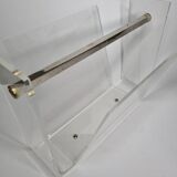 Transparent magazine holder "Omega" by David Lange, 70s