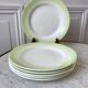 set of 6 pastel gradient light green dessert plates 40s-50s