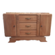 Art Deco buffet in raw oak wood.