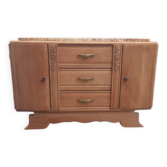 Low art deco buffet oak raw wood