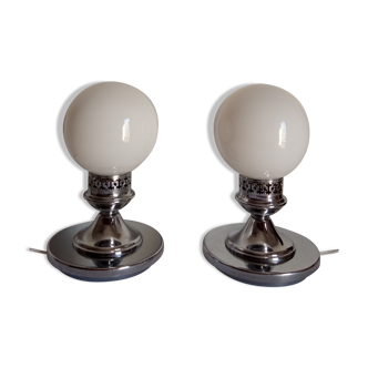 Pair of vintage bedside lamps