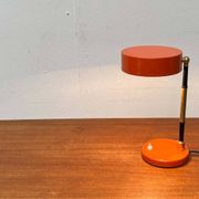 Mid-century minimalist orange table lamp, Italy, 1960s.