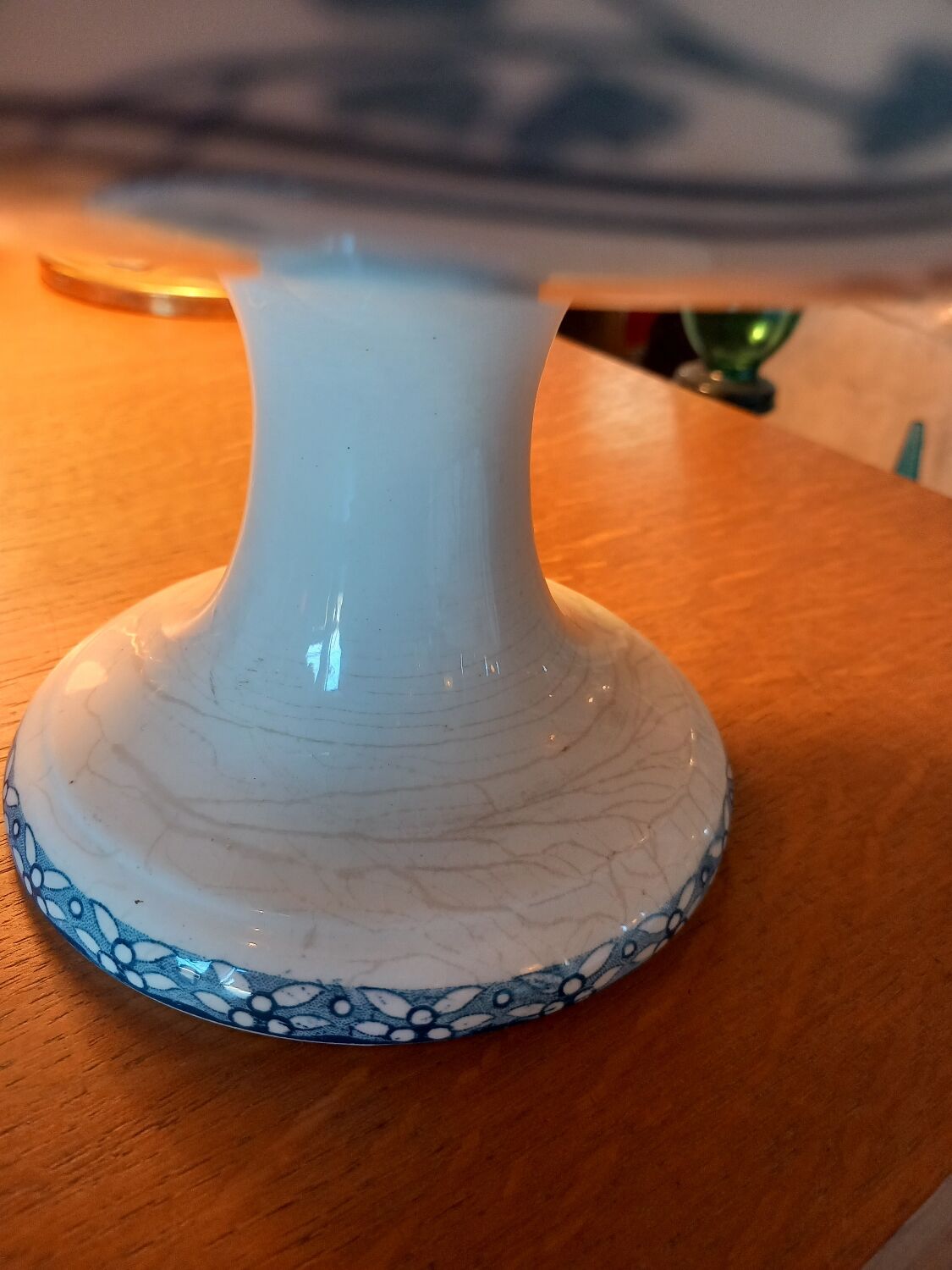 Iron earth compote bowl Sarreguemines