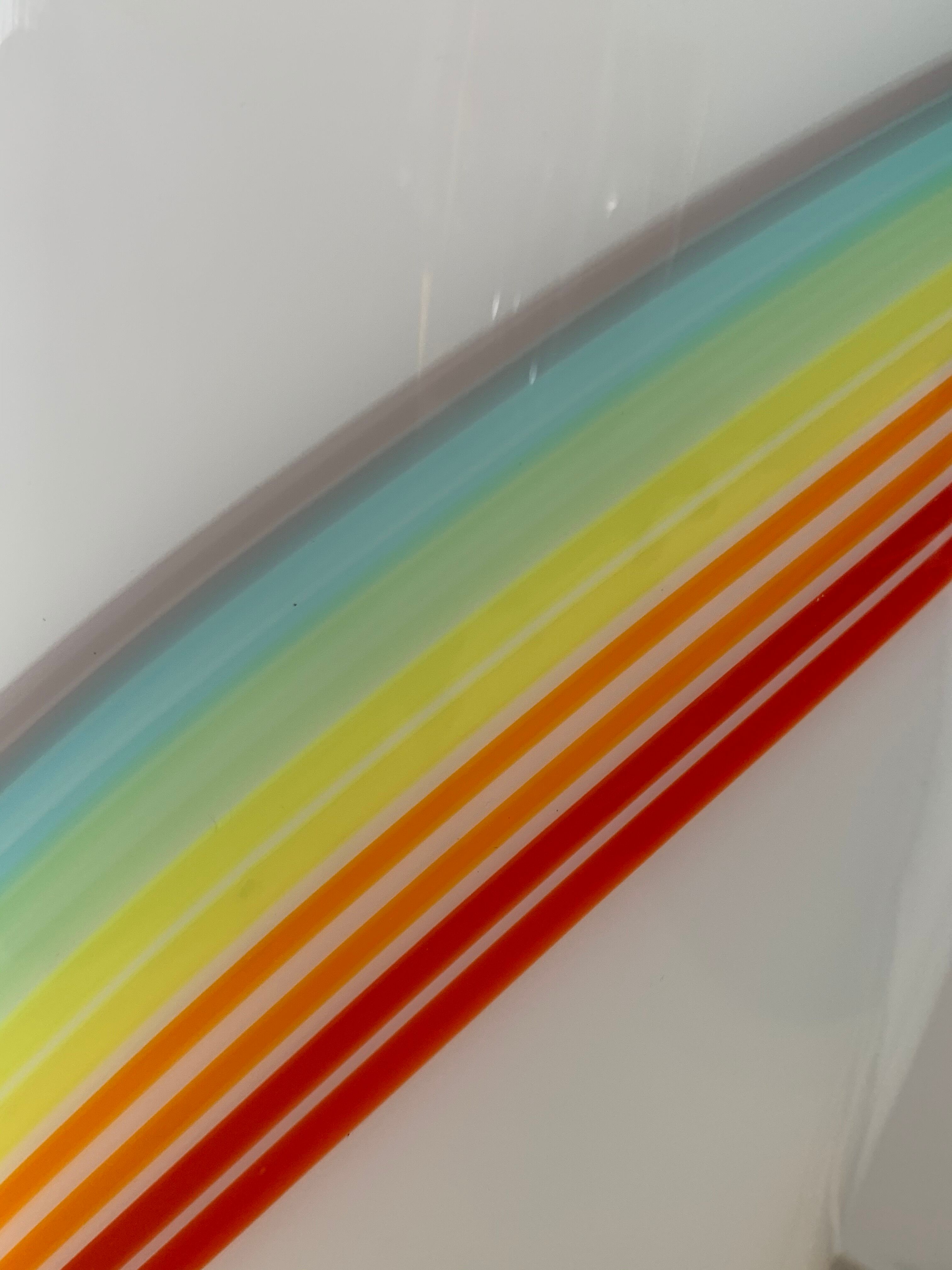 Lampe en verre Vetri Murano rainbow arc en ciel 1970