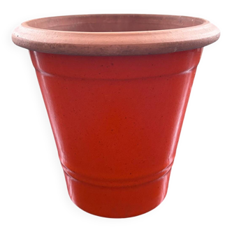 Cache pot vintage orange