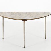 Mid-Century Modern Tripod Coffee Table with Marble Print Top, 1960s