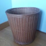 Corbeille à papier en rotin osier, panier ou cache pot