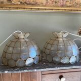 Vintage mother-of-pearl pendant light