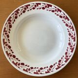 6 large antique deep plates in Saint-Amand earthenware (Nord)