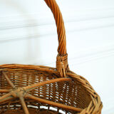 Wicker bottle rack bar basket